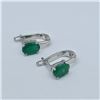 Image 3 : Sterling Silver Natural Emeralds (2.15ct) Earrings, W/A $555.00. Emerald is the birthstone for May.