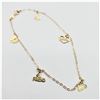 Image 4 : 10KT Yellow Gold Charm Bracelet, W/A $610.00.