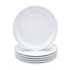 Image 1 : Amazon Basics 6.5 in. Simplicity White Melamine Oval Plate - 6 Piece Set