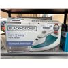 Image 2 : Black+Decker Lightweight Steam Iron, 1200 Watt Clothing Iron, Teal, IR0820C