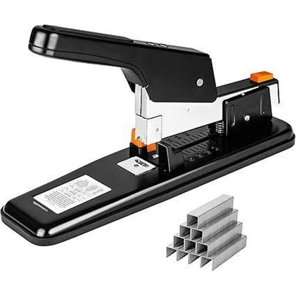 Amazon Basics Heavy Duty Stapler, 90 Sheet High Capacity, Large Office Stapler with 1000 Staples, Bl