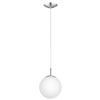 Image 1 : Eglo Rondo Matte Nickel 1-Light Modern/Contemporary Opal Glass Globe Incandescent Mini Pendant Light