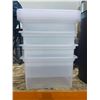 Image 2 : Lot of 4 Clear Storage Totes with Lids