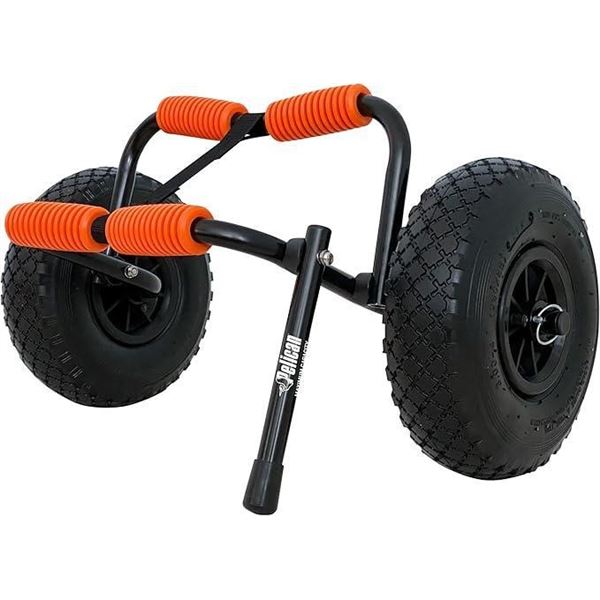 Pelican - Universal Canoe, Kayak & Stand Up Paddle SUP Cart Carrier - Fold Together Trolley with Wid