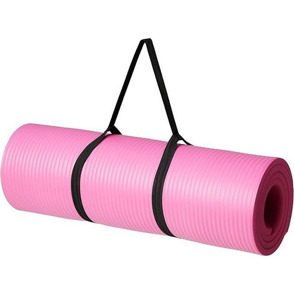 Amazon Basics 1/2-Inch Extra Thick Exercise Mat with Carrying Strap