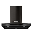 Image 1 : KitchenAid KVWB600HBS Range Hood, 30 inch Exterior Width, Chimney, Wall Mounted, 585 CFM, Accepts Bo