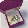 Image 5 : 10K White Gold Aquamarine(3.2ct) Ring (~Size 5.5) (~weight 3.55g), Made in Canada, Appraised Retail 