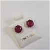 Image 2 : 10K Yellow Gold Ruby(3.1ct) Earrings (~weight 1.06g), Made in Canada, Appraised Retail $965