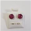 Image 3 : 10K Yellow Gold Ruby(3.1ct) Earrings (~weight 1.06g), Made in Canada, Appraised Retail $965