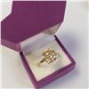 Image 5 : 10K Yellow Gold Moissanite(3ct) Yellow Orange Color Ring (~Size 6)(~weight 2.31g), Made in Canada, A