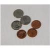 Image 2 : 1967 LOT OF 6 CANADA BU 1c & 5c COINS