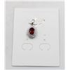 Image 1 : #223-UNHEATED GARNET & CZ PENDANT