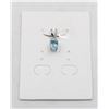 #185-SKY BLUE TOPAZ & CZ PENDANT