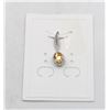 #191-UNHEATED CITRINE & CZ PENDANT