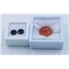 Image 1 : #38-UNHEATED DARK RED GARNET 4.20CT & AGATE 16.60C