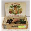 CIGAR BOX OF ODDS AND ENDS