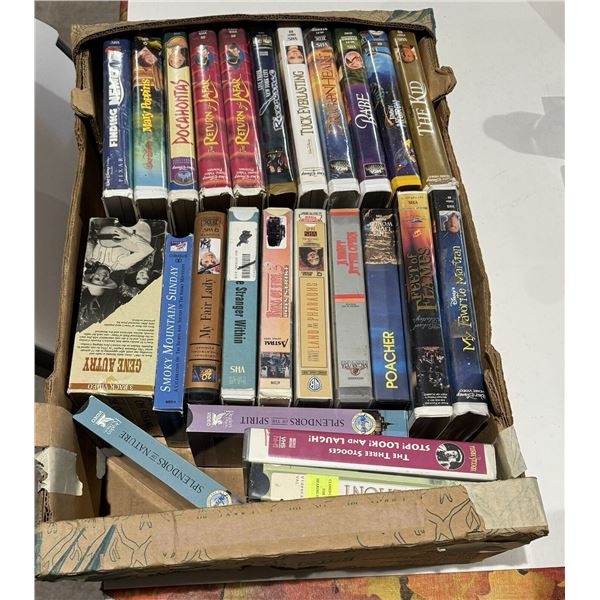 BOX OF VHS MOVIES