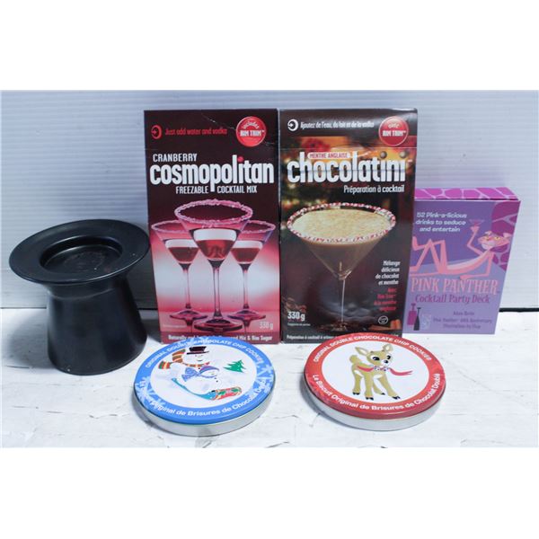 MARTINI MICERS, XMAS RUNNER, TINS & CANDLE HOLDER