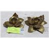 Image 1 : VINTAGE SOLID BRASS FLOWER CANDLESTICK HOLDER