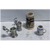 Image 1 : LOT OF MINIATURE PEWTER STEINS