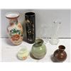 Image 1 : LOT OF VINTAGE VASES INCLUDING HOOSIER GLASS