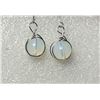 Image 1 : 22.PAIR OF ROUND OPALINE DROP EARRINGS WITH