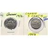 Image 1 : 17.LOT OF 2 CANADIAN NICKLES, 1952 & 1953.