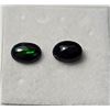 Image 1 : 7. LOT OF 2 OVAL 7 X 5 MM BLACK OPALS, 1 CT IN TOTAL