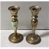 Image 1 : VINTAGE BRASS CANDLE HOLDERS SET OF 2