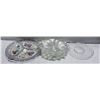 Image 1 : 4 VINTAGE GLASS SERVING PLATES