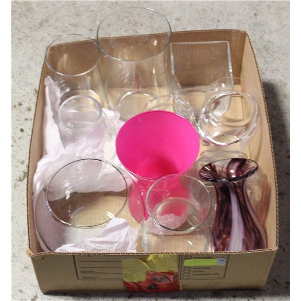 11 GLASS VASES - ESTATE