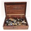 Image 1 : ANTIQUE WOOD BOX FULL OF ESTATE WATCHES-ESTATE