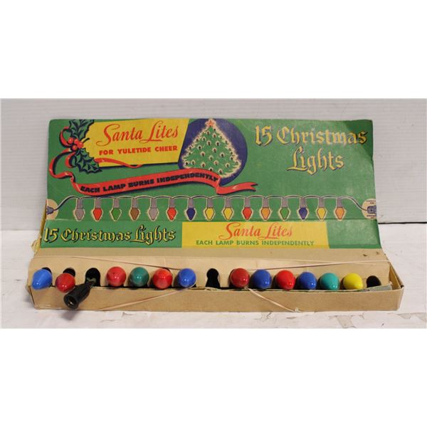 VINTAGE SANTA LITES IN ORIGINAL BOX-ESTATE