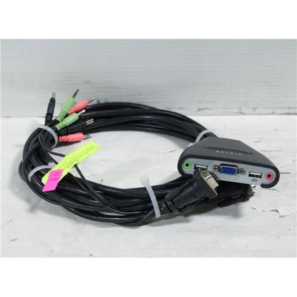BELKIN 2 PORT KVM SWITCH WITH AUDIO SUPPORT