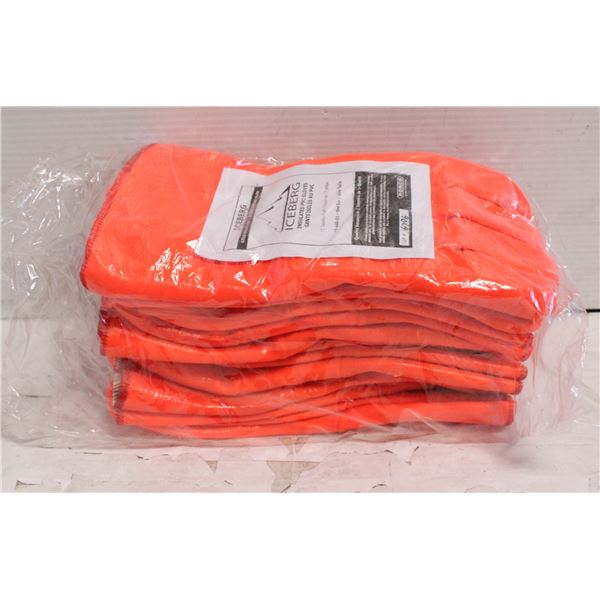 6 PAIRS OF ICEBERG PVC GLOVES