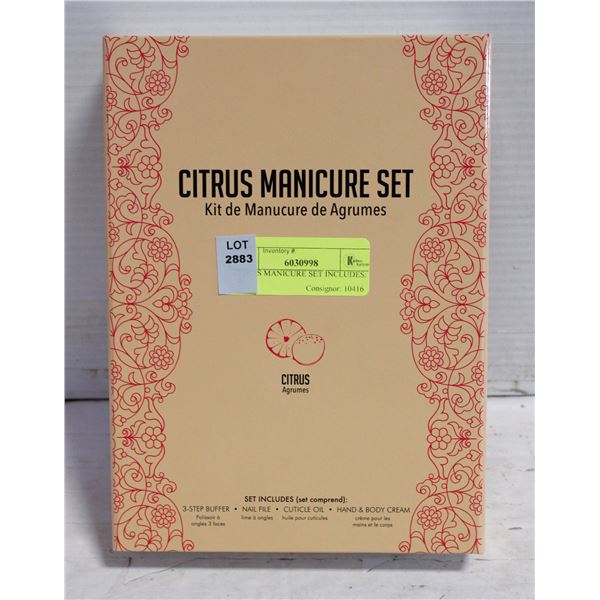 CITRUS MANICURE SET INCLUDES: