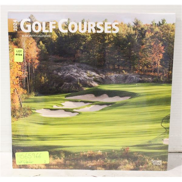 NEW SEALED 2024 GOLF COURSES 16 MONTH CALENDAR