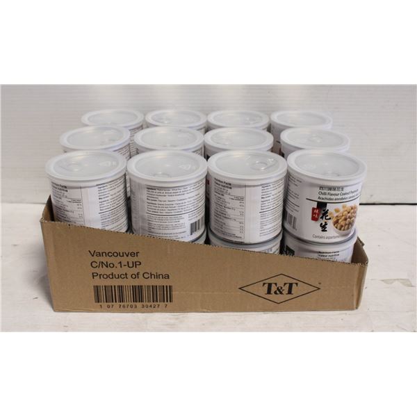 CASE OF 24 CANS OF CHILI FLAVOURED PEANUTS