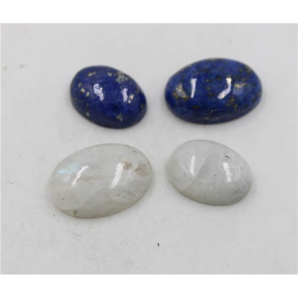 #92-NATURAL LAPIS LAZULI & MOONGEMSTONES 129.60CT