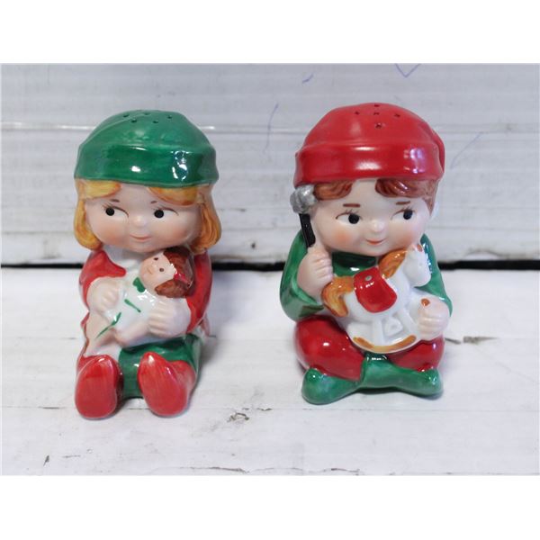 1983 AVON SALT & PEPPER SHAKERS BOY & GIRL ELVES