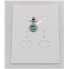 Image 1 : #22-SWISS  BLUE TOPAZ & CZ GEMSTONE PENDANT