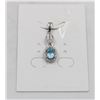 #16-SKY BLUE TOPAZ & CZ GEMSTONE PENDANT