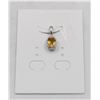Image 1 : #59-UNHEATED CITRINE  & CZ GEMSTONE PENDANT