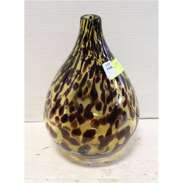 LARGE DÉCOR ART GLASS VASE- 12"
