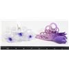 Image 1 : 2 NEW PURPLE FLOWER DESIGN CLAW CLIP HAIR CLIPS