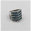 Image 1 : ESTATE AQUAMARINE MULTI STONE925 SILVER