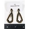 Image 1 : NEW NAVY BLUE RHINESTONE TEAR DROP DANGLE