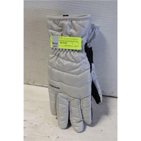 HEAD WOMEN'S WATERPROOF HYBRID GLOVES, SIZE M