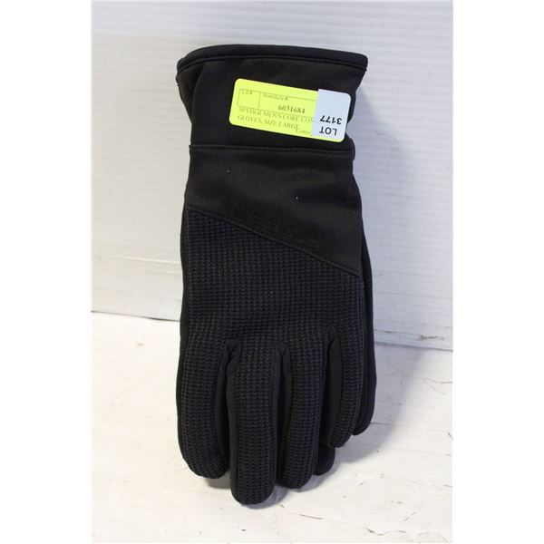 SPYDER MEN'S CORE CONDUCT GLOVES, SIZE LARGE