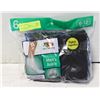 Image 1 : BLACK ANKLE SOCKS 6-12 SIZES 6-PACK FRUIT OF